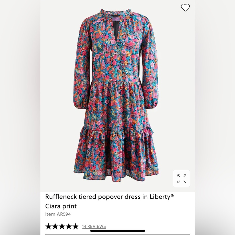 J.Crew liberty tiered dress